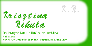 krisztina nikula business card